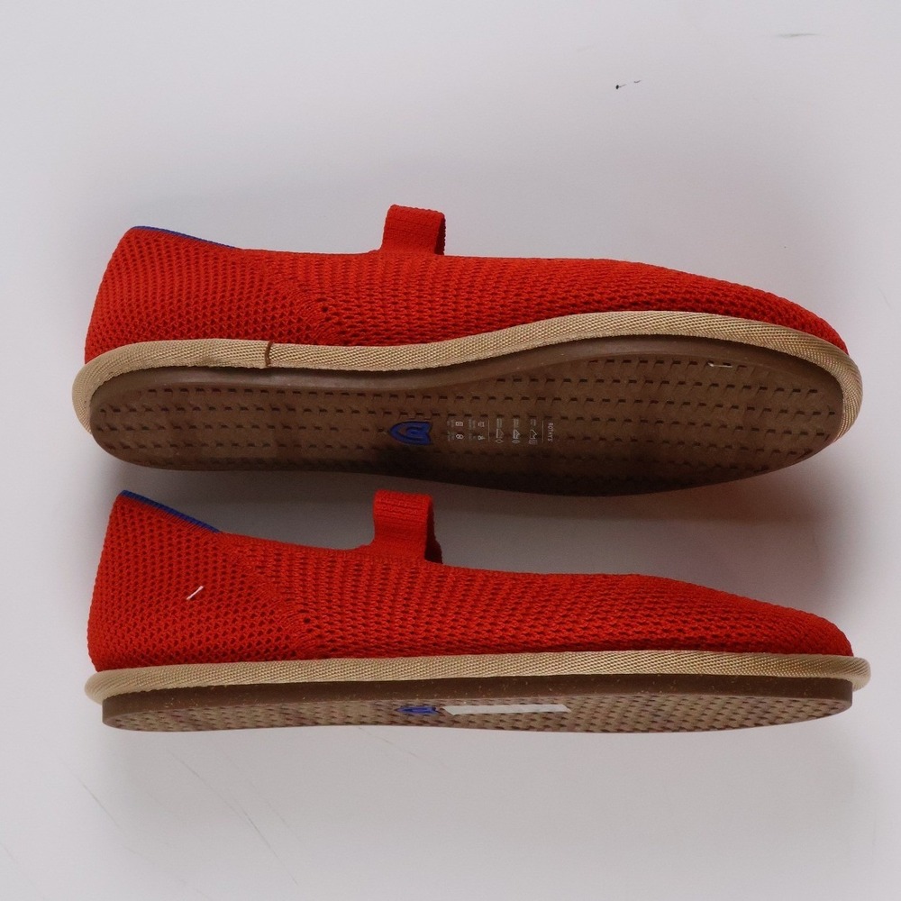 Rothy's Cruiser Mary Jane Poppy Raffia-Knit Red Solid 6 MSRP 169 NEW - Picture 2 of 8
